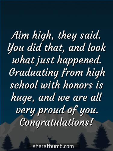 graduation salutations examples